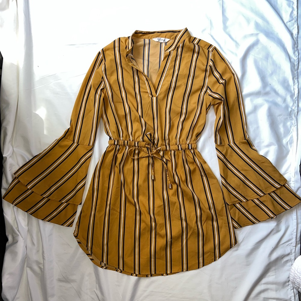 Bell Sleeved Mini Dress